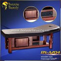 Solid wooden spa adjustable height shiatsu massage table