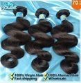 Cheap remy 100 human hair product unprocessed virgin brazilian hair extension br 3
