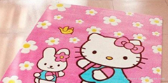 Hello kitty polyester carpet for children room