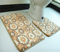 2pcs/set PVC mesh coral fleece floor mats bathroom ground mat set 2
