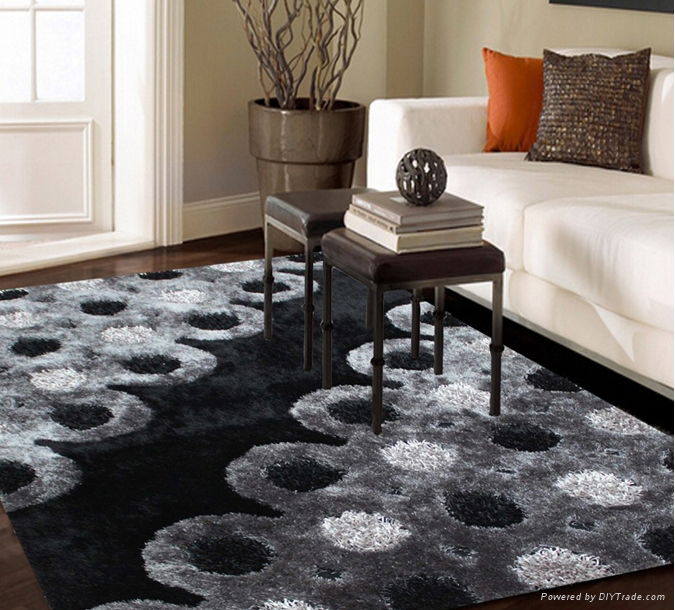 100% polyester shaggy carpet rug