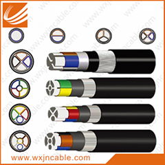 0.6/1KV VLV32-Aluminium Conductor PVC Insulated Steel Wire Armoured PVC Sheathed