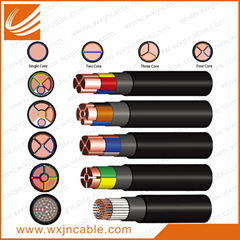 0.6/1KV VV23-Copper Conductor PVC Insulated Steel Tape Armoured PE Sheathed Powe