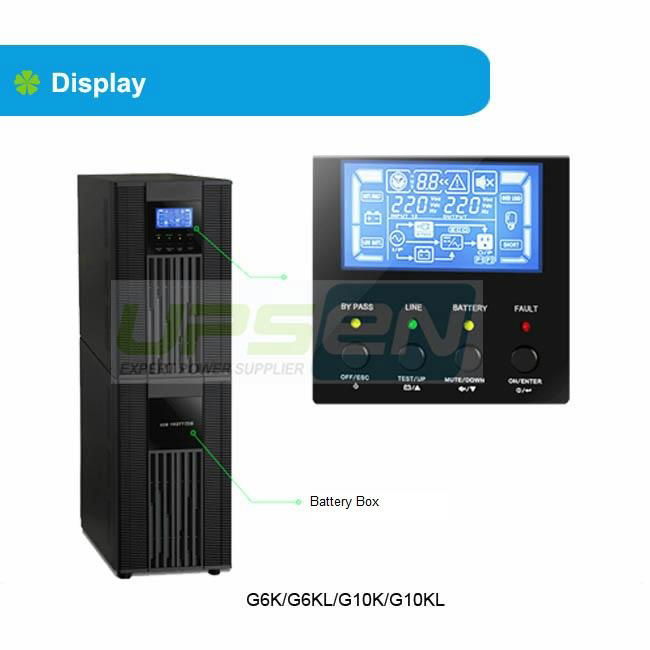 DSP IGBT 0.8PF 1 Phase Online Double Conversion Ups With RS232 / DB-9 port 1