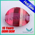 wholesale loose cubic zirconia 5# barrel shape synthetic corundum ruby gemstone 1