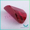 wholesale loose cubic zirconia 5# barrel shape synthetic corundum ruby gemstone 5