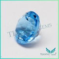 Wholesale Semi Precious gemstones Round Topaz Gem Blue Topaz Stone