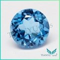 Wholesale Semi Precious gemstones Round Topaz Gem Blue Topaz Stone 2