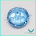 Wholesale Semi Precious gemstones Round Topaz Gem Blue Topaz Stone 3