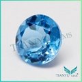 Wholesale Semi Precious gemstones Round Topaz Gem Blue Topaz Stone 5