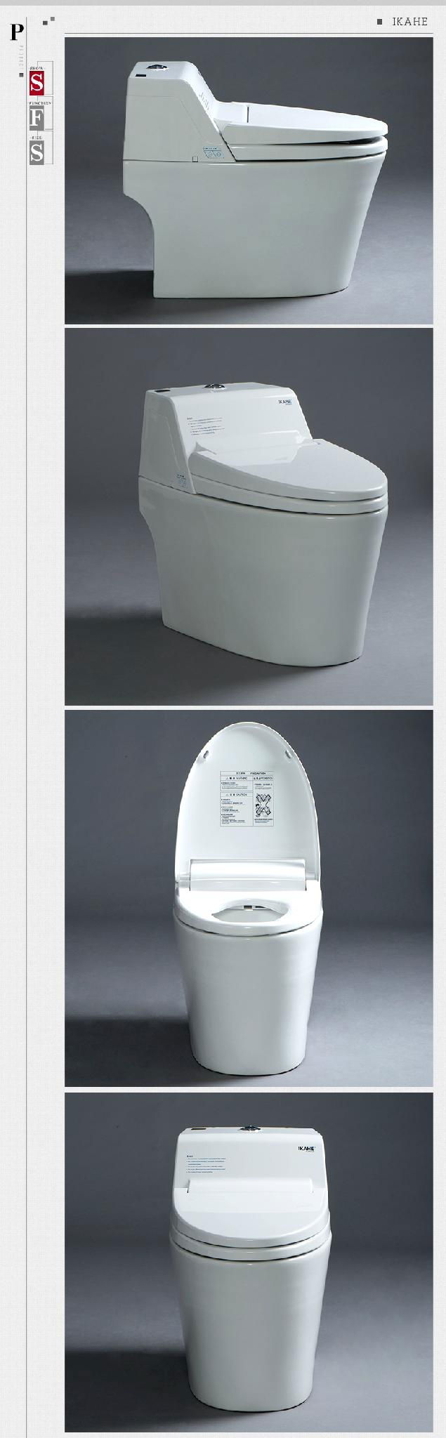 One-piece Intelligent Toilet with Tank, Cotton 5