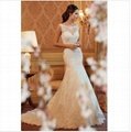 2015 Hot Lace Mermaid Wedding Dress Sexy Bridal Gown Custom Size 2-4-6-8-10-12-1 2
