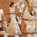 2015 Hot Lace Mermaid Wedding Dress Sexy Bridal Gown Custom Size 2-4-6-8-10-12-1 3