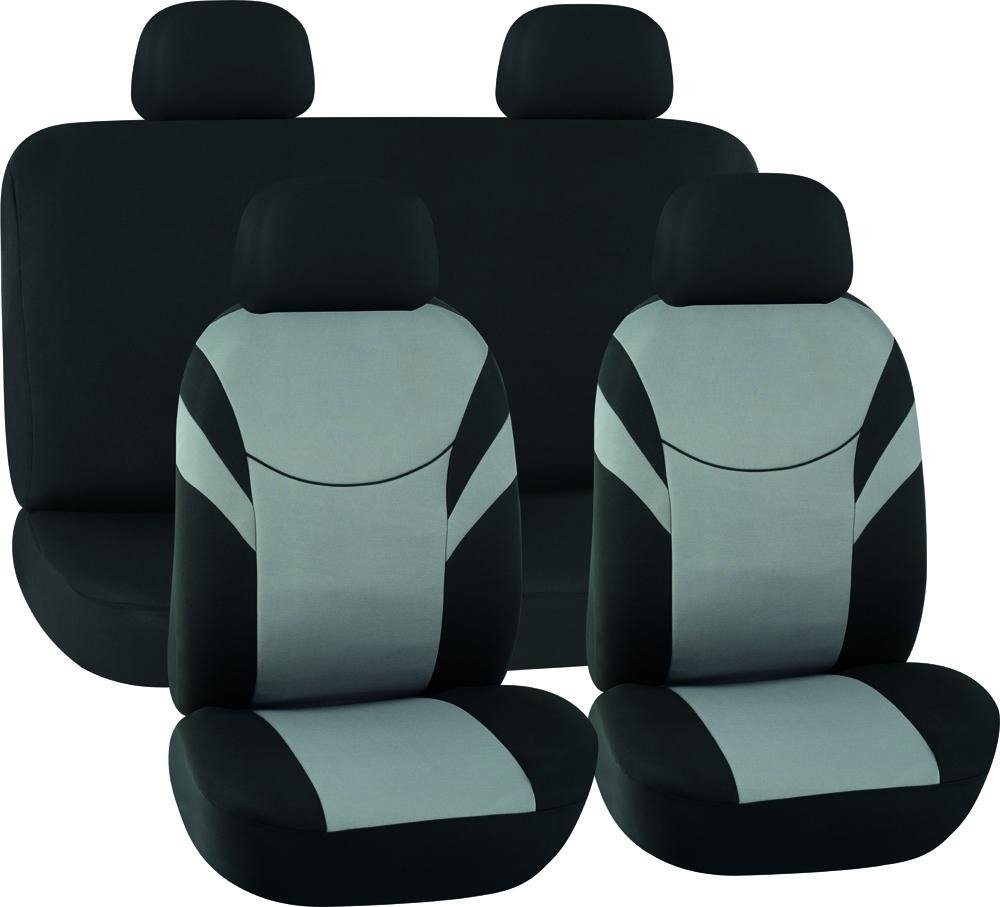 CAR SEAT COVERS BLACK & GREY Polyester Mesh HY-S1003