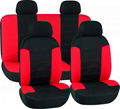 CAR SEAT COVERS RED & BLACK Polyester