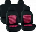 CAR SEAT COVERS RED & BLACK Jacquard