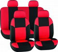 CAR SEAT COVERS RED & BLACK Shinning Cloth  HY-S1011