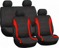 CAR SEAT COVERS RED & BLACK Polyester