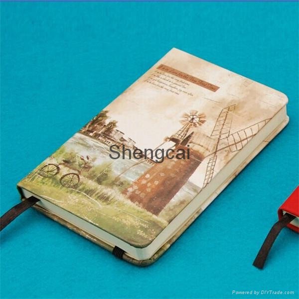 Hot selling school supplies cute printing paper cover pocket notebook  2