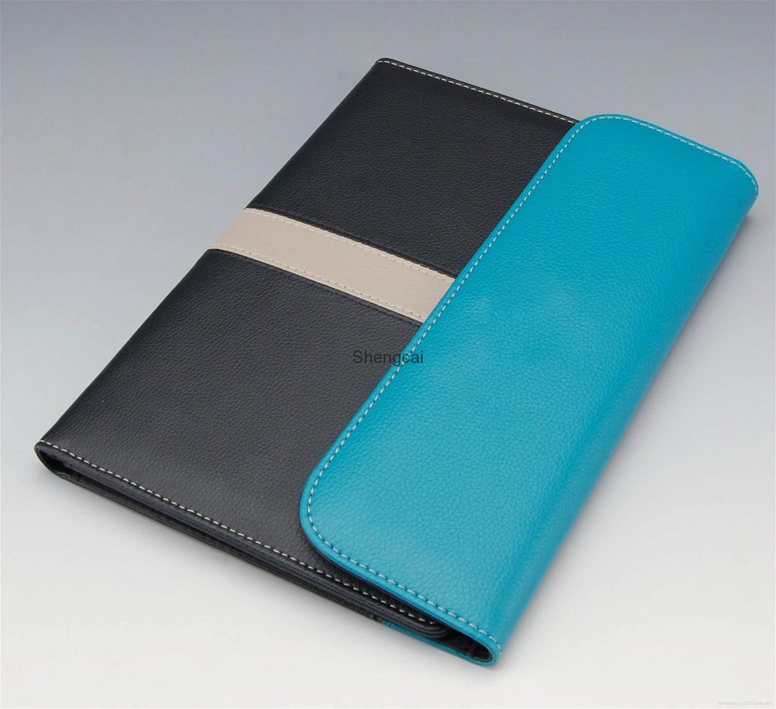 2015 New style A3 Leather Portfolio file folder with calculator