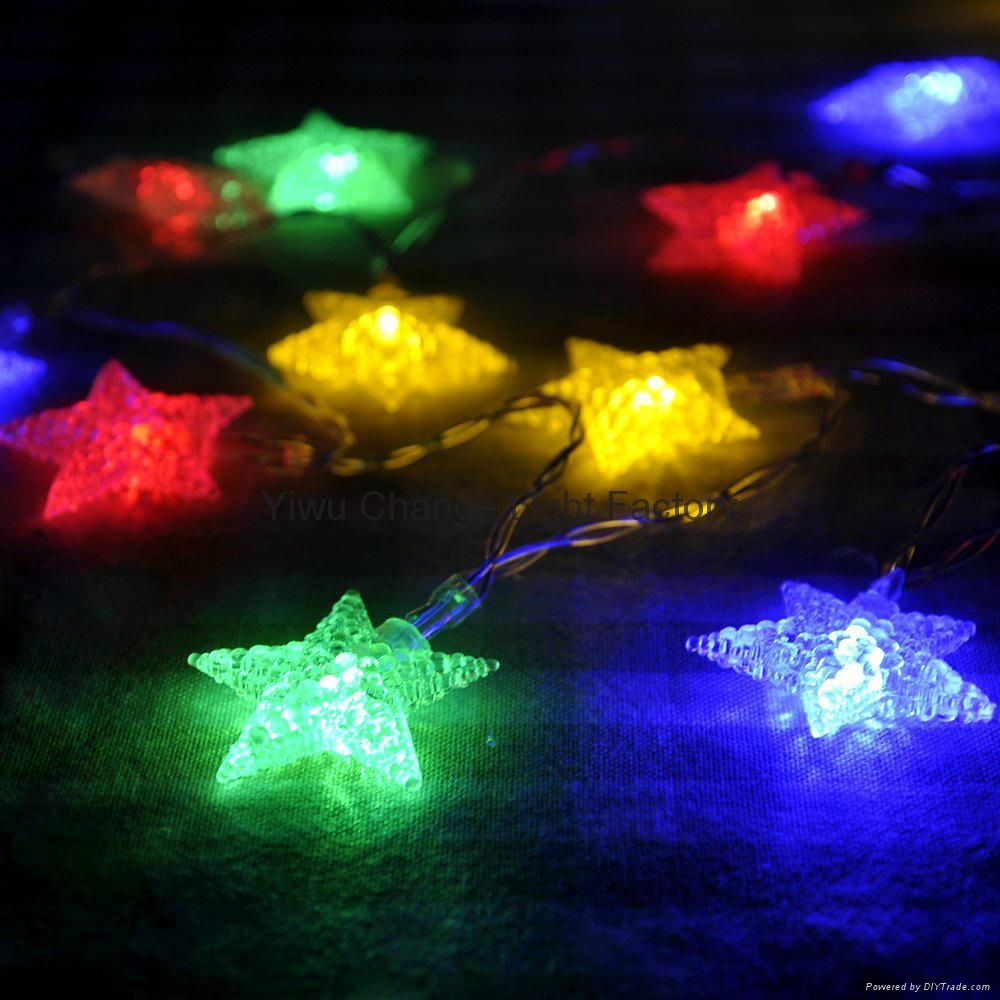 The pentagon stars LED battery Christmas lights string lights 3