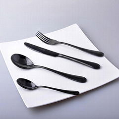 Hot Sale Classic Black Stainless Steel Flatware Western Food Cutlery Set