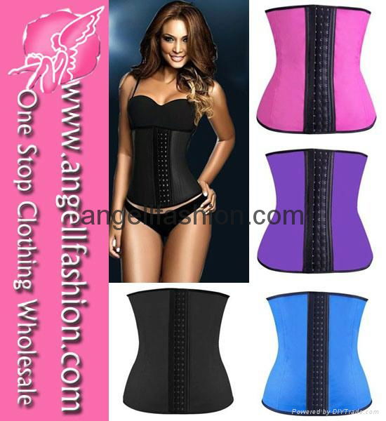 10 Sizes 4 Steel Bones Sexy Latex waist trainer Corset 2