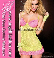 Sleelvess Sexy Babydoll Very Hot Wholesale China Lingerie Sexy