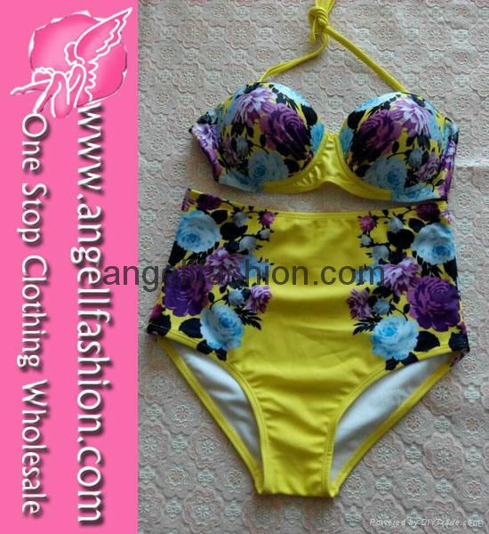 Hot Fashion Wholesale Retro High Waist Bikini