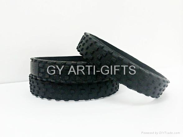 Wholesale Silicone wristbands Twist Silicone Bracelet 2