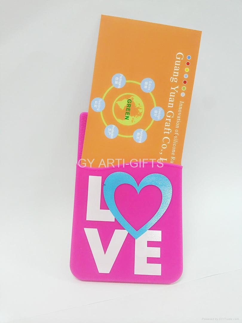 3M Sticker Adhesive Card Holder Silicone Phone Wallet 4