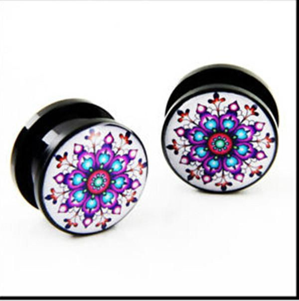 acrylic ear plug tunnel piercing jewelry 3