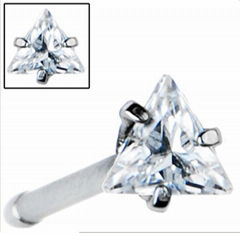 Yellow Cubic Zirconia Star Nose Bone