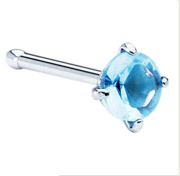 Yellow Cubic Zirconia Star Nose Bone Nose Stud Piercing 3