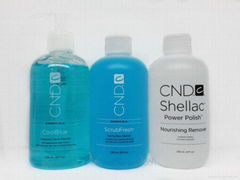 CND Shellac 3PC Kit A - Scrub fresh, Cool Blue and Nourishing Remover 8oz