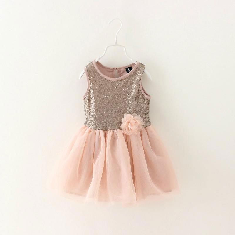 Wholesale 2015 top quality new stylish boutique sequin baby girls dress party dr