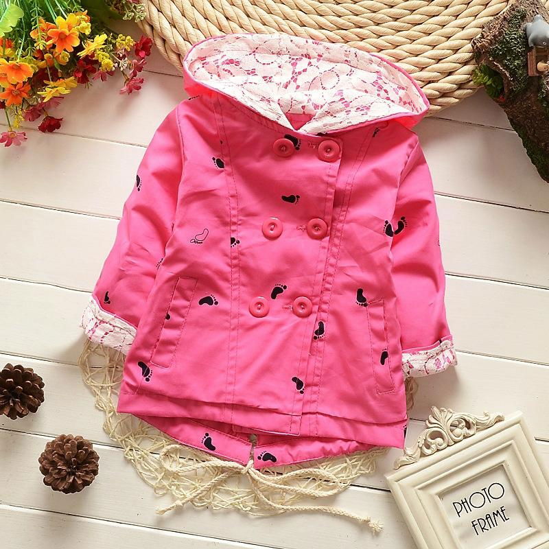 2015 Korean kids girl trench coat for children wholesale baby girls fashion  4