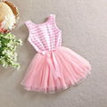 2016 Summer girls dress sleeveless girl stripe dresses kids clothes 4