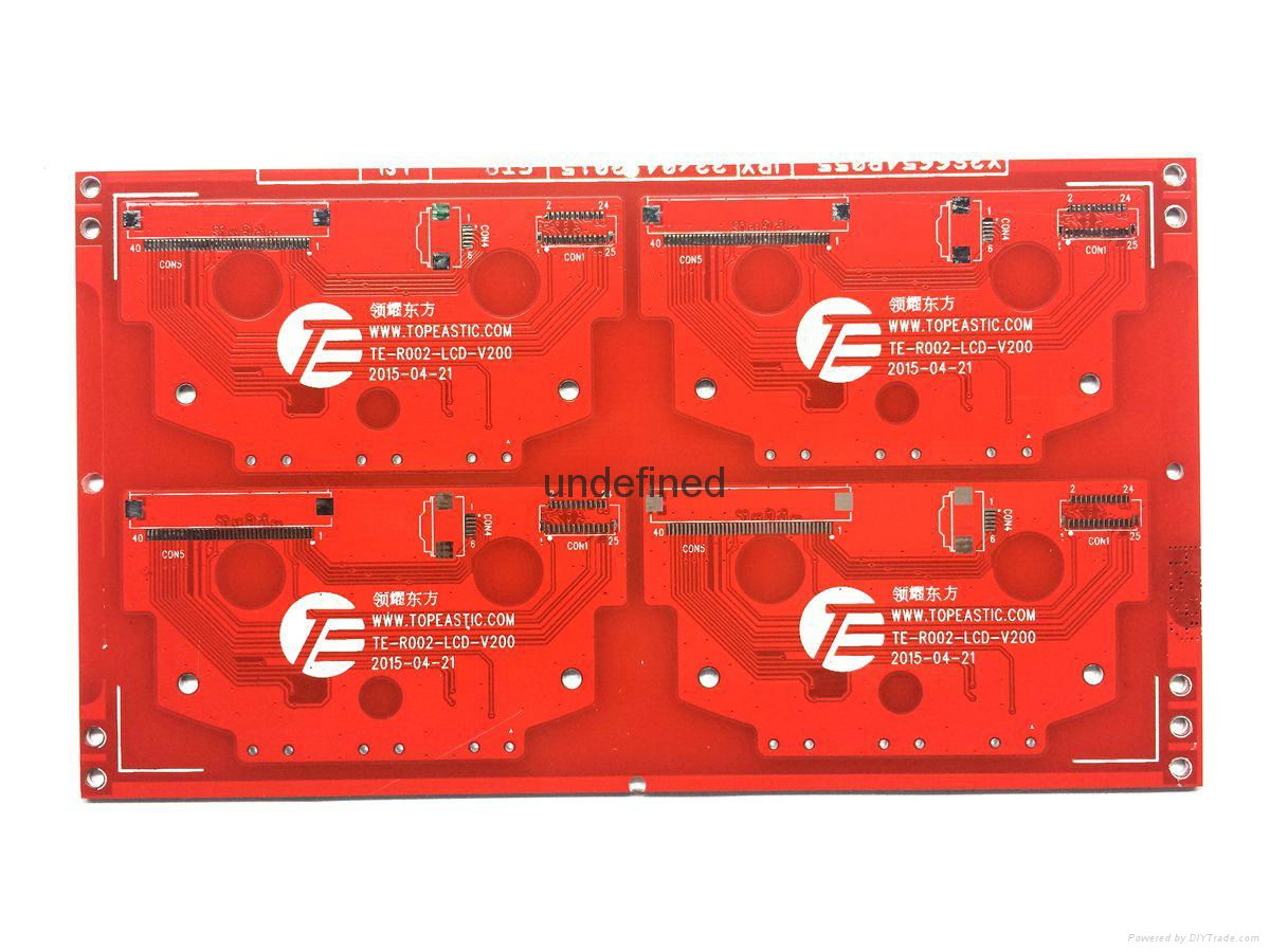 4 Layers Immersion Gold PCBs With Red Solder Mask