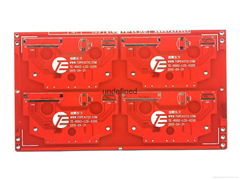 4 Layers Immersion Gold PCBs With Red Solder Mask