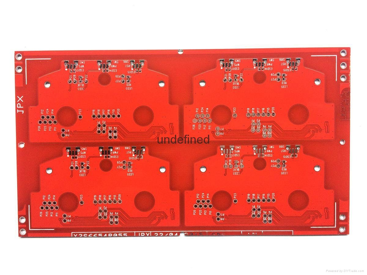 4 Layers Immersion Gold PCBs With Red Solder Mask 3