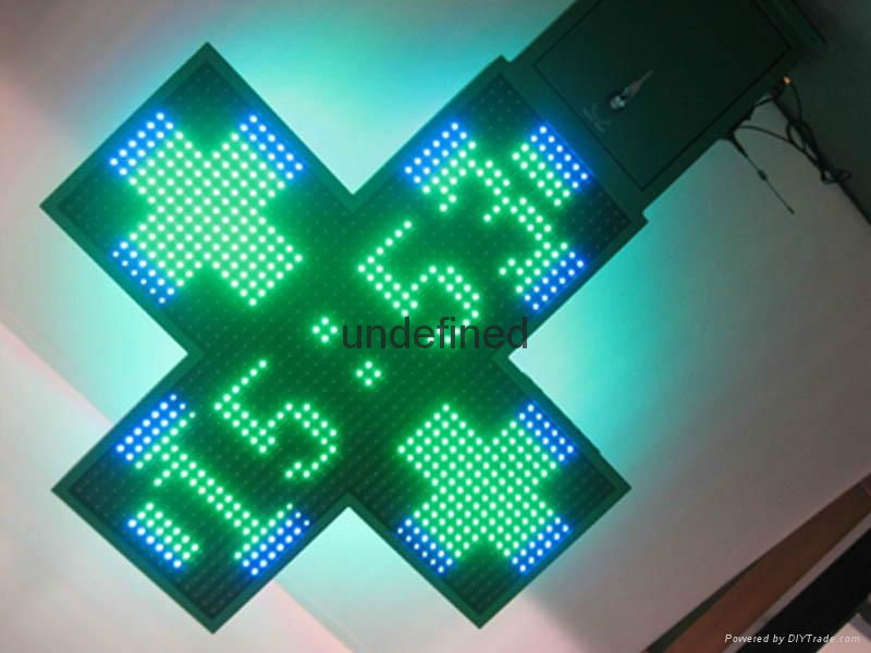 RF wireless control P16 LED pharmacy cross display led cross sign 3