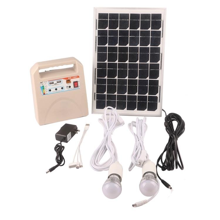 12V LED Solar energy System with 10W Solar Power Panel and 7AH battery 2