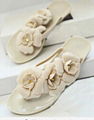 Women Sandals With Beautiful Camellia Flower Sweet Flip  4