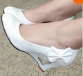 New fashion women wedges bowtie high heels  2