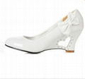 New fashion women wedges bowtie high heels  5