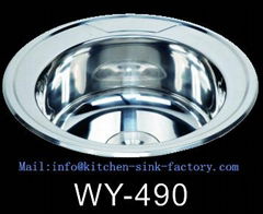 Russia Series hot sell round kitchen Sink WY-490