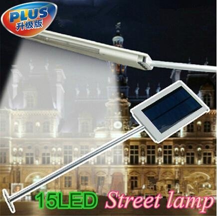 15 LED Solar Sensor Lighting Solar Lamp Powered Panel LED Street Light Outdoor P 2