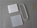 Ultra thin clear square quartz glass plates 2.4*1.2*0.1mm 3