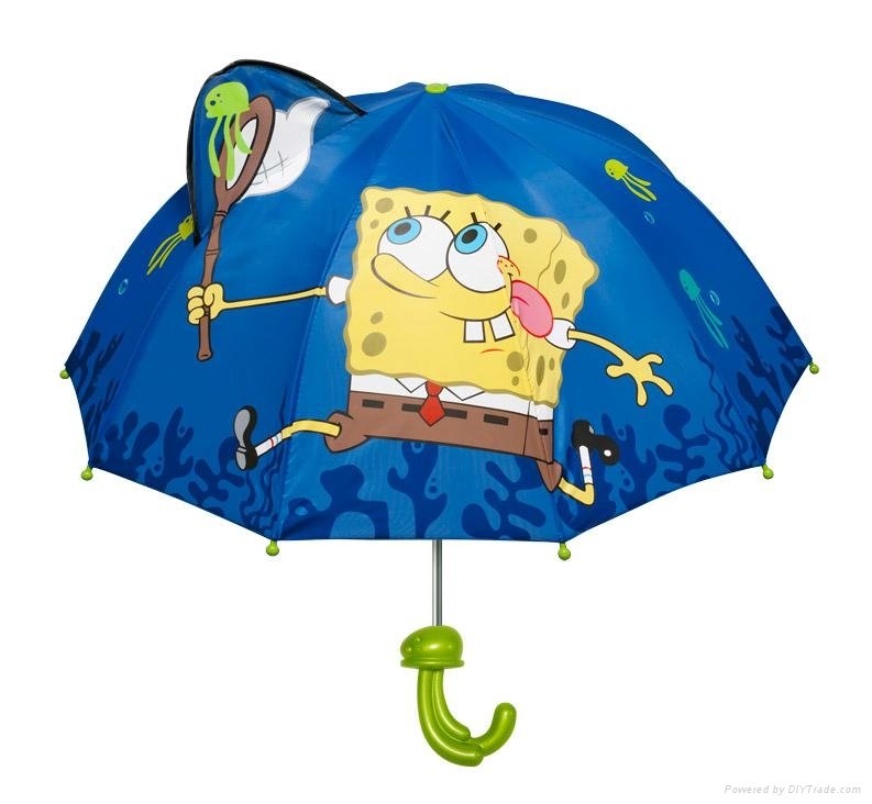 Environmental Ink Photo Printing Happy Spongebob Straight Kids Umbrella